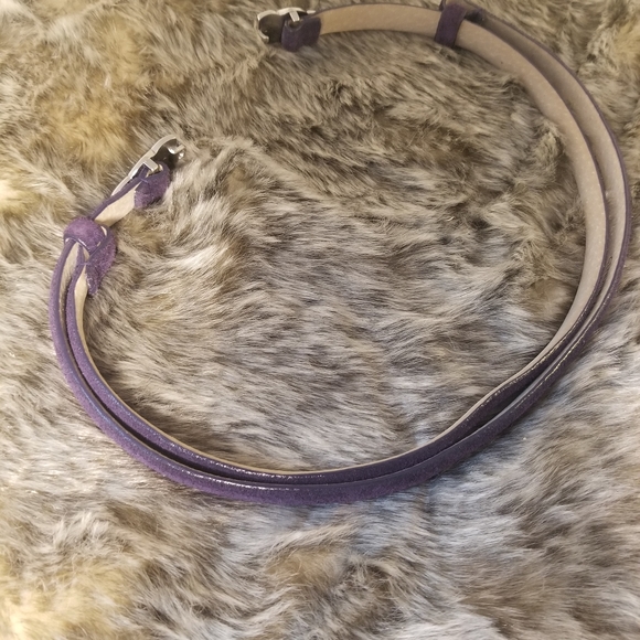 Ralph Lauren Purple Suede FULLY adjustable belt - Picture 5 of 8